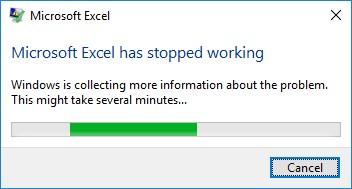 Microsoft Excel Crashes When Opening File