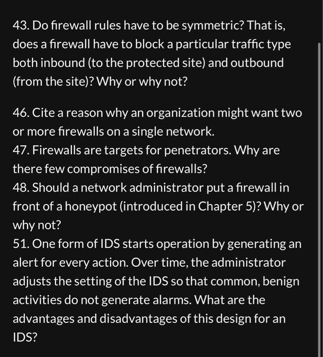 Do Firewall Rules Have To Be Symmetric