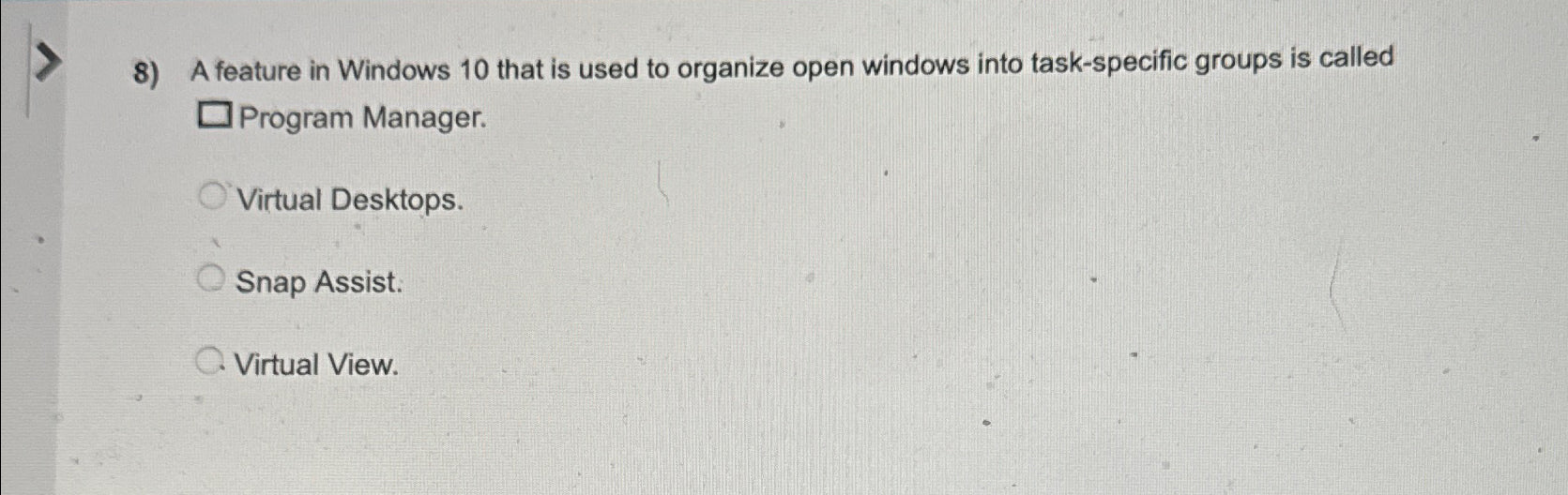 A Feature In Windows 10 That Is Used To Organize