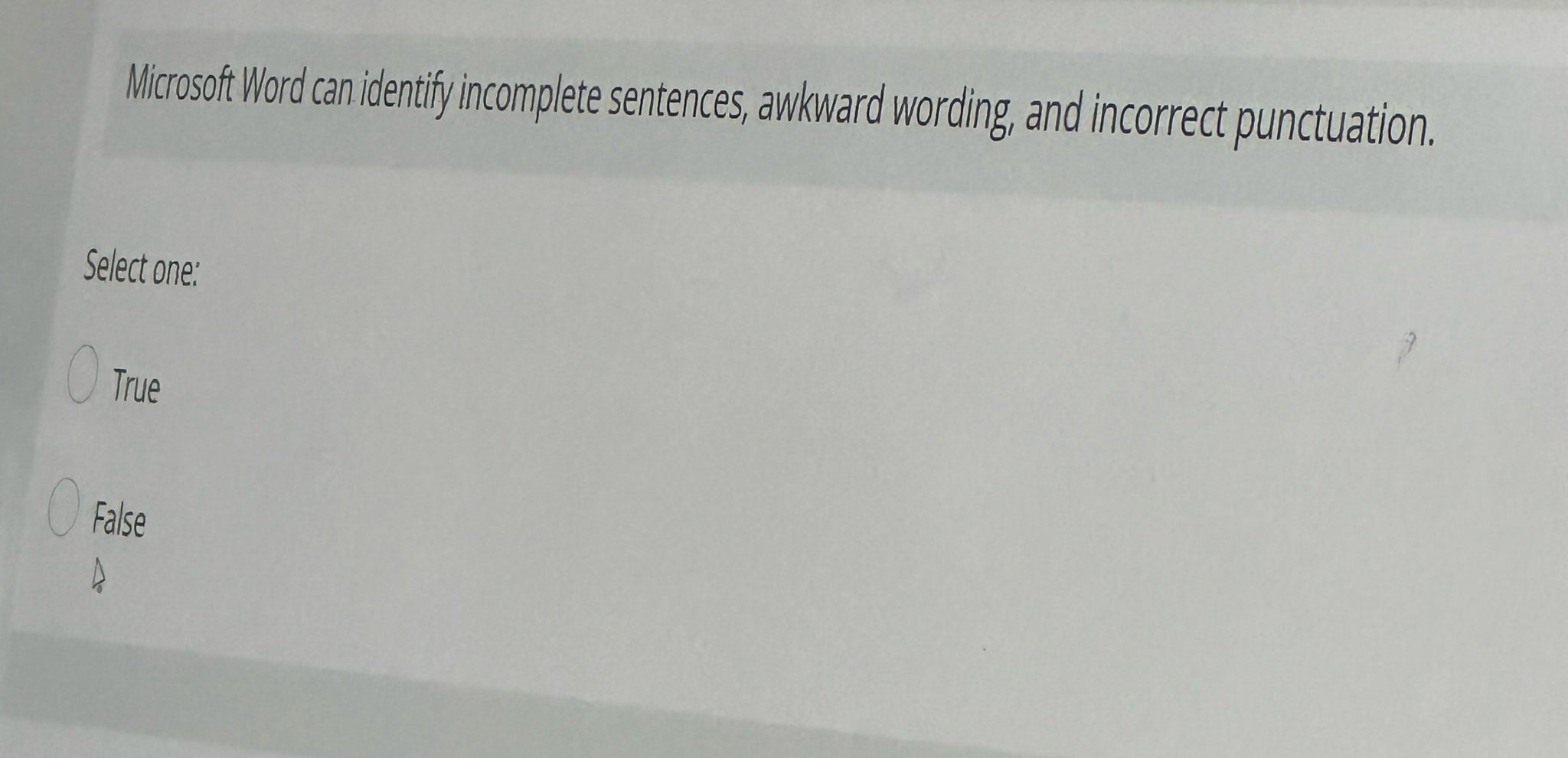 Microsoft Word Can Identify Incomplete Sentences