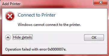 Windows 8 Cannot Connect To Printer