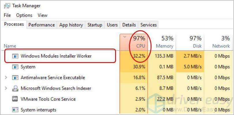 Driver Installation Module High CPU