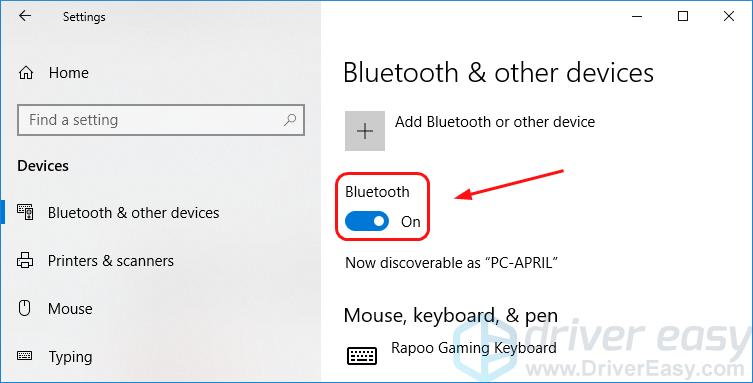 How To Turn On Bluetooth In Windows 10