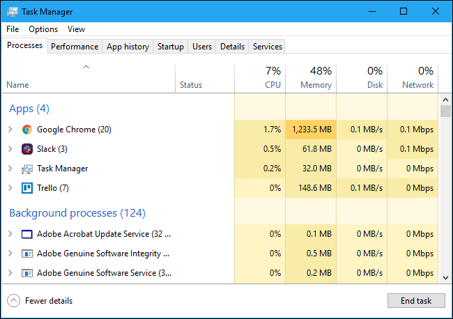 How Many Things Should Be Running In Task Manager