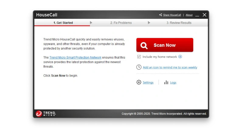 Housecall Free Antivirus Scanner From Trend Micro