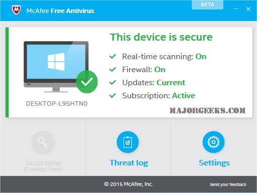 McAfee Free Antivirus For Windows 10 Download