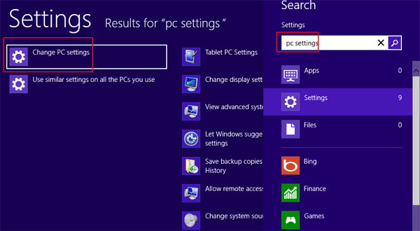 How To Go To PC Settings In Windows 8