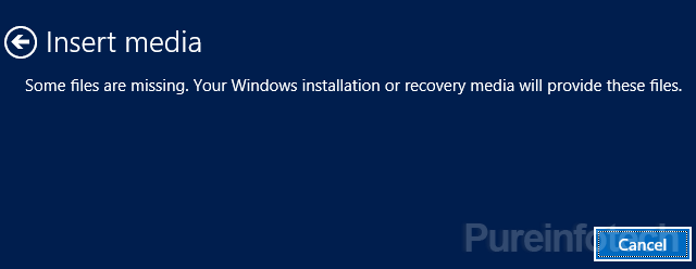 Insert Media Some Files Are Missing Windows 8.1