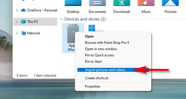 Import Photos From IPhone To Windows 11