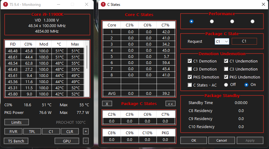 CPU C3 Report On Or Off