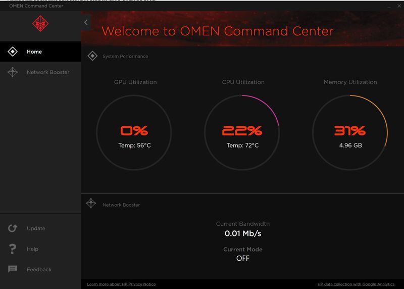 HP Omen 15 CPU Temperature