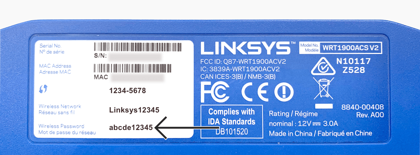 Find Network Security Key Linksys