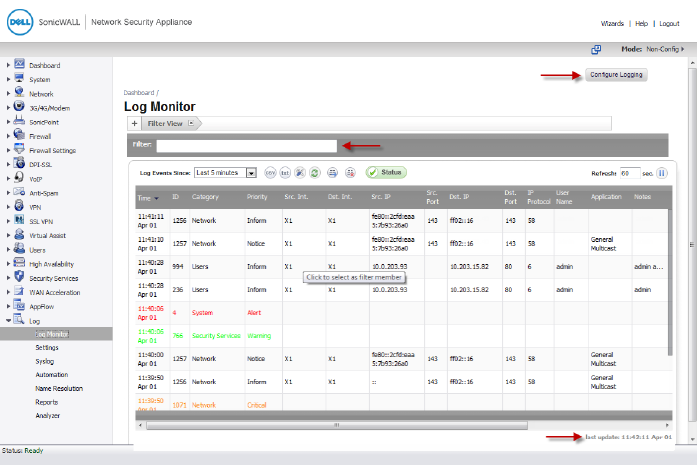 How To Check Logs In Sonicwall Firewall