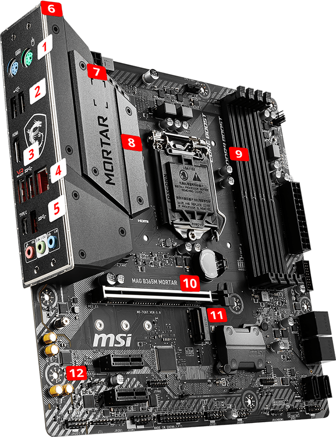 Mag B365M Mortar Compatible CPU