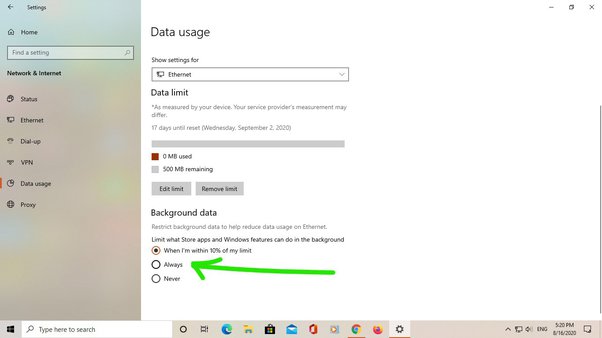 How To Restrict Background Data In Windows 8