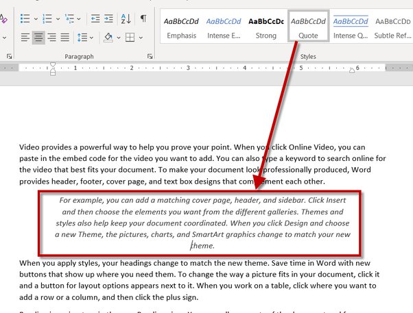 How To Quote In Microsoft Word