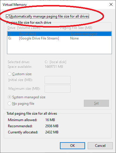 What Is The Best Paging File Size For Windows 10