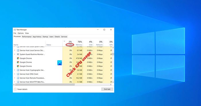 How To Pull Up CPU Usage Windows 10