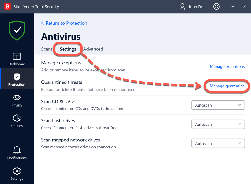 An Antivirus Program Automatically Deletes Quarantined Files