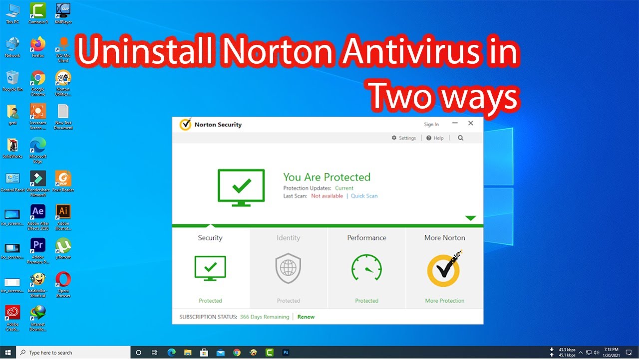 Removing Norton Antivirus From Windows 10