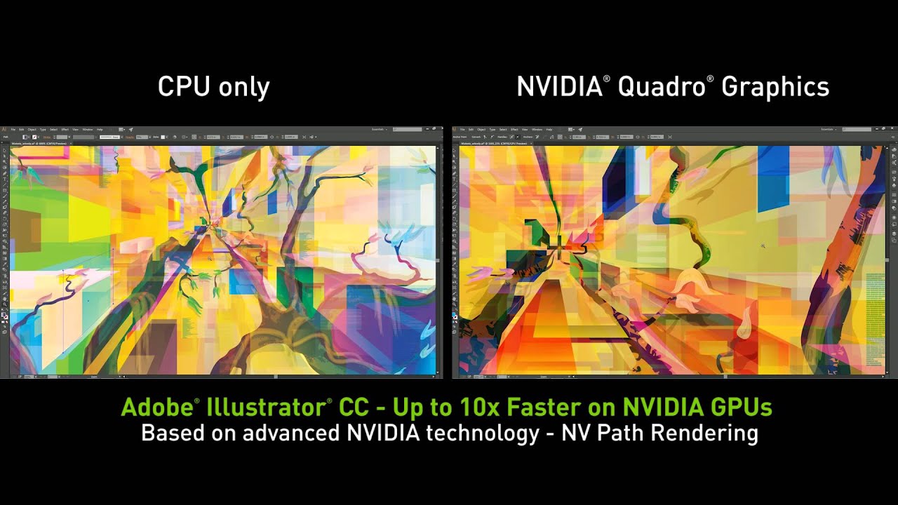 Adobe Illustrator CPU oder GPU