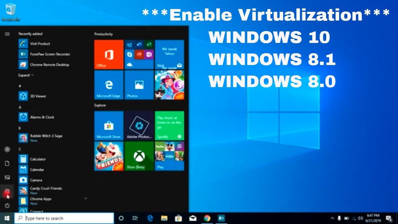 How To Enable VT Windows 10