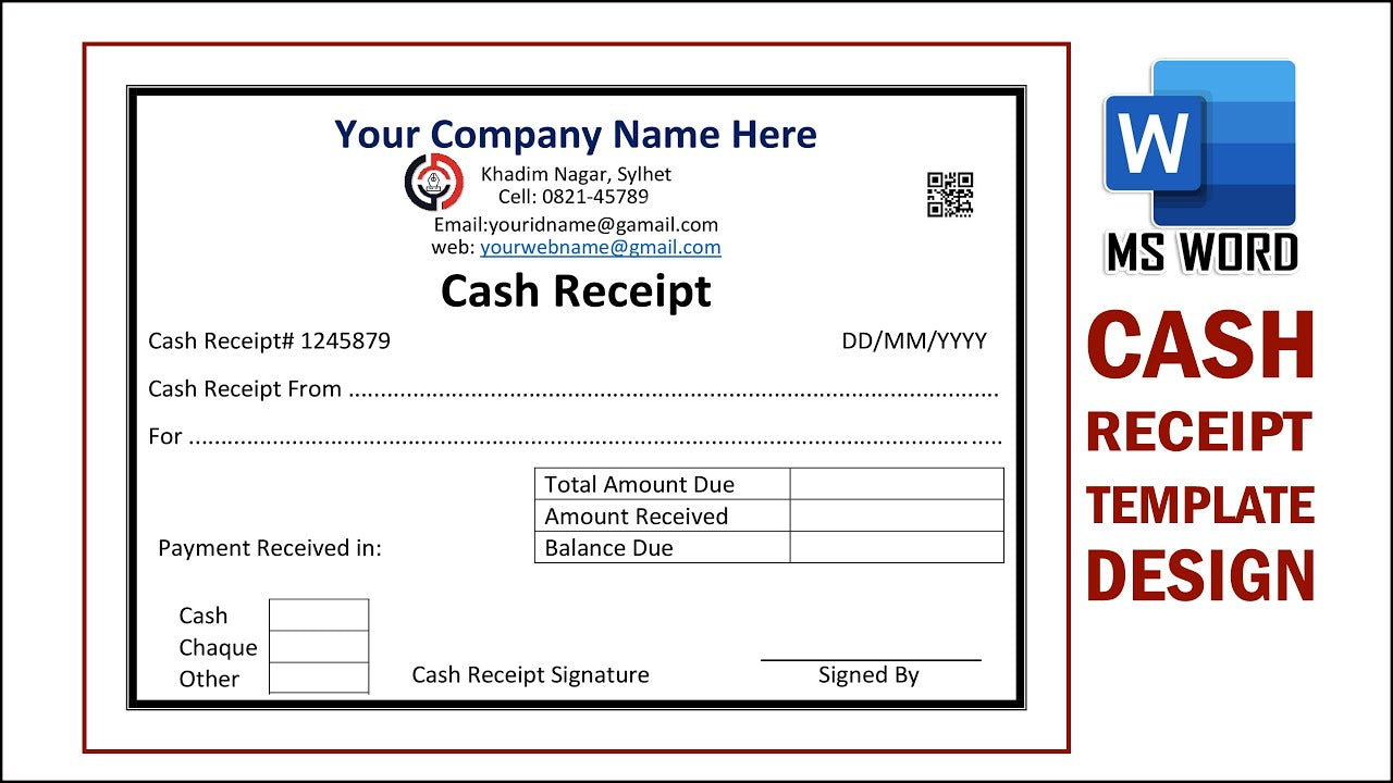 How To Make A Receipt On Microsoft Word