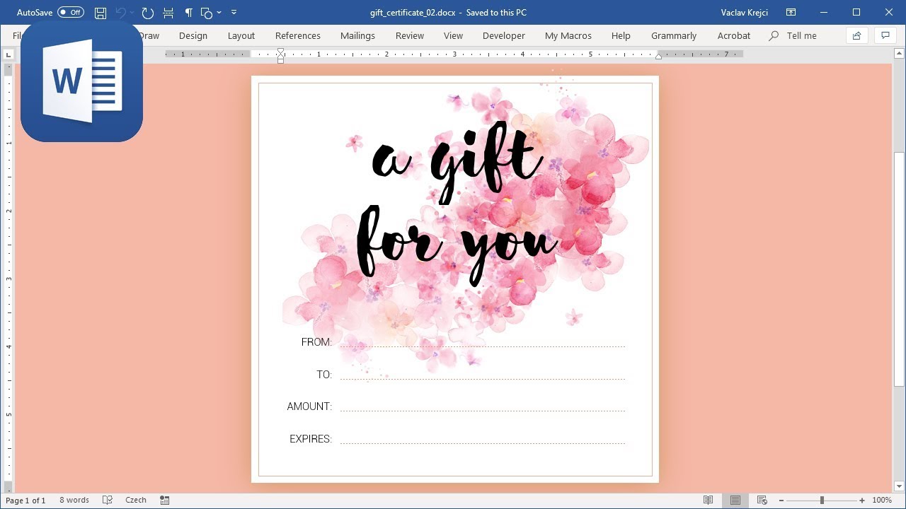 How To Make A Gift Certificate On Microsoft Word