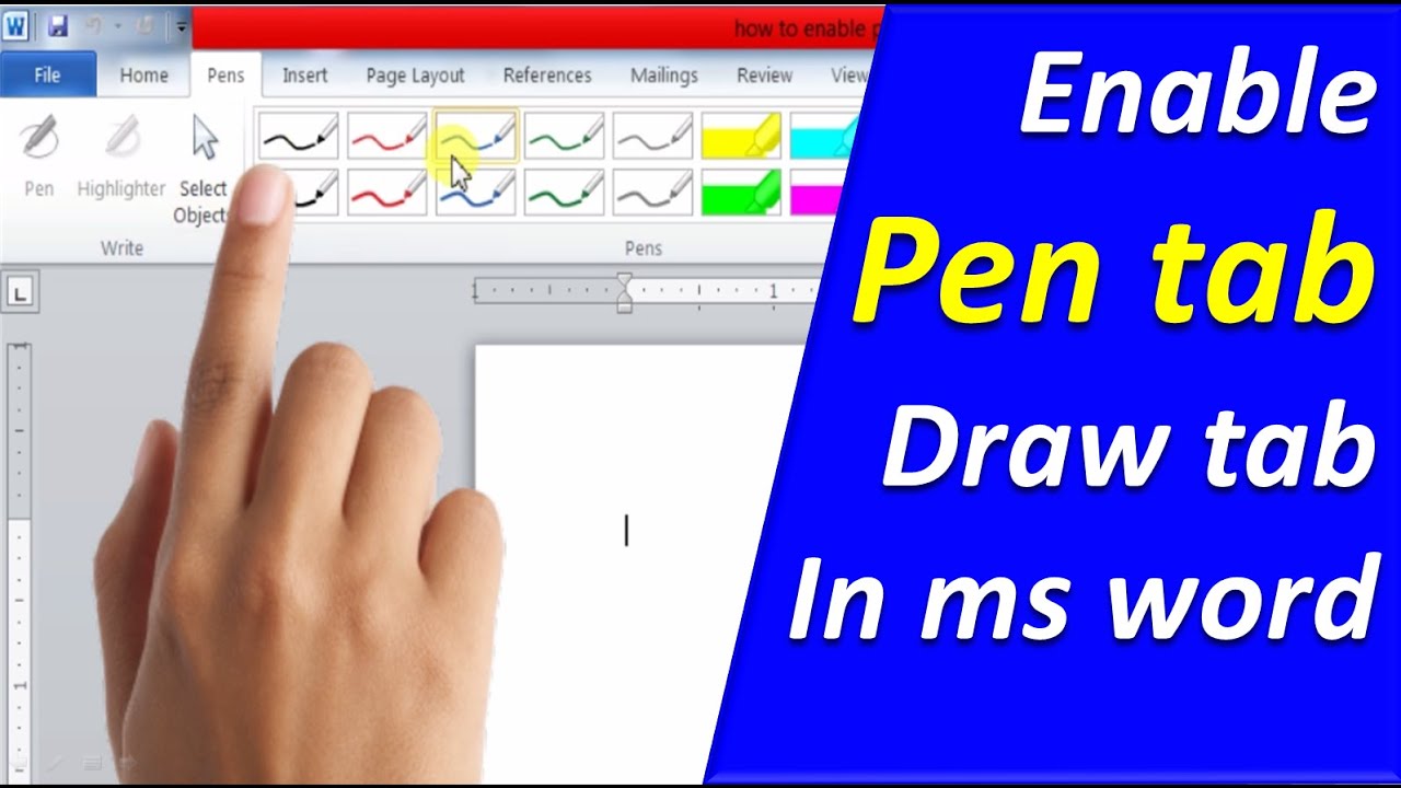 How To Use Pen In Microsoft Word