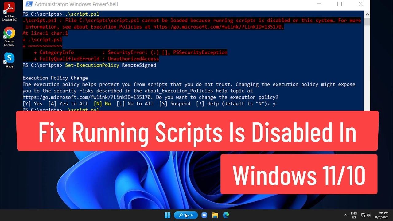 How To Enable Running Scripts On Windows 10