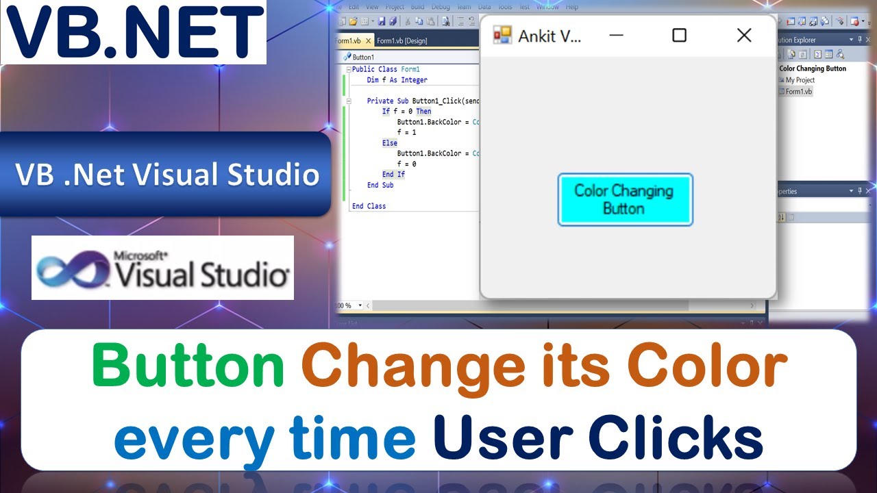 Visual Basic Change Button Color When Clicked