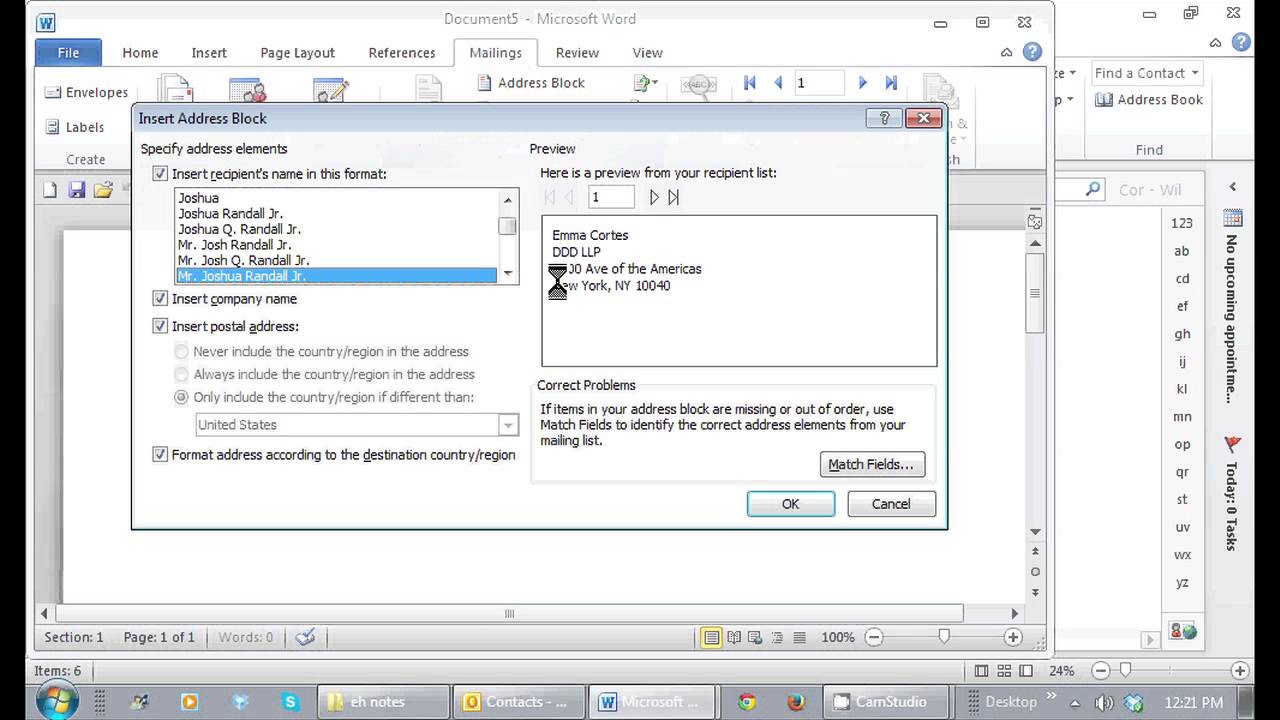 How To Make An Address Book In Microsoft Word