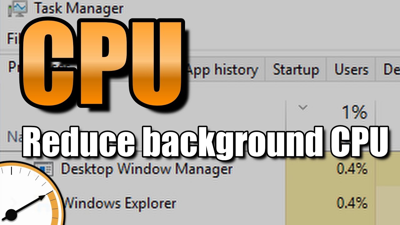 How To Reduce High Windows Background CPU