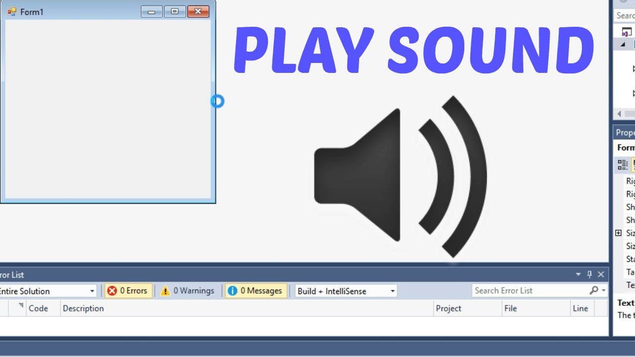 How To Play Sounds In Visual Basic