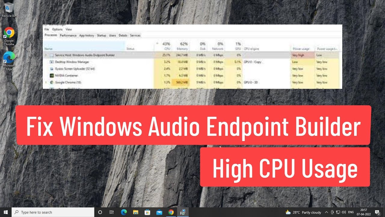 Audio Endpoint Builder High CPU Usage