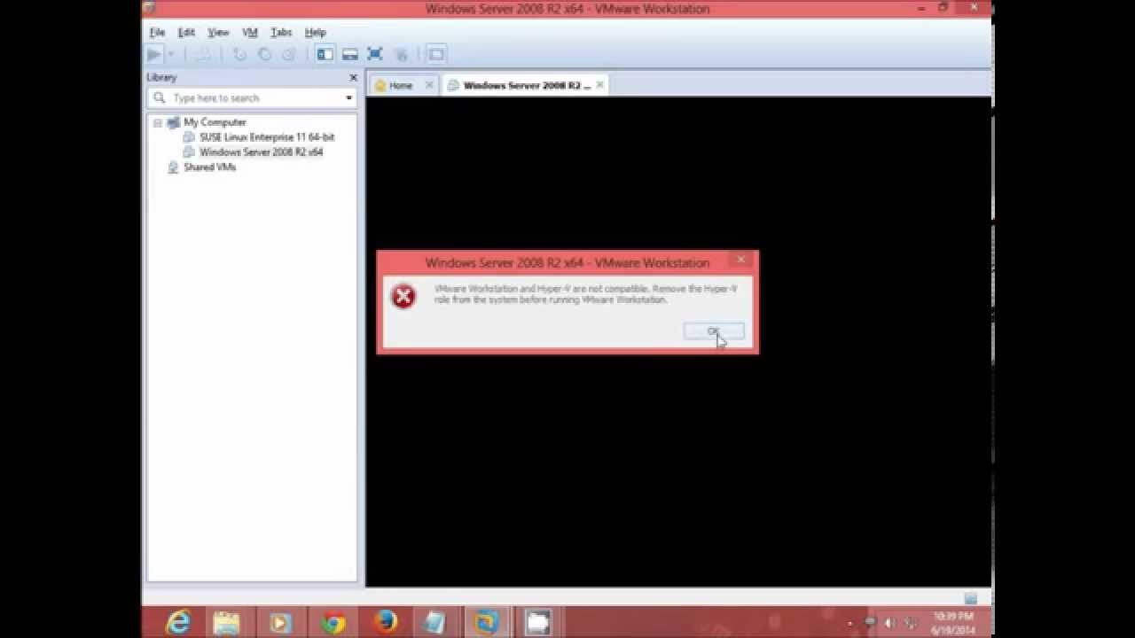 You Are Running Vmware Workstation Through An Incompatible Hypervisor