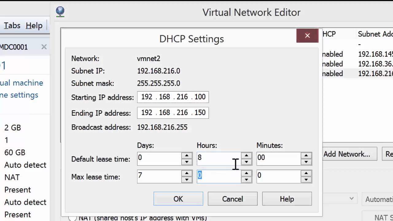 How To Configure Dhcp Server In Vmware Workstation