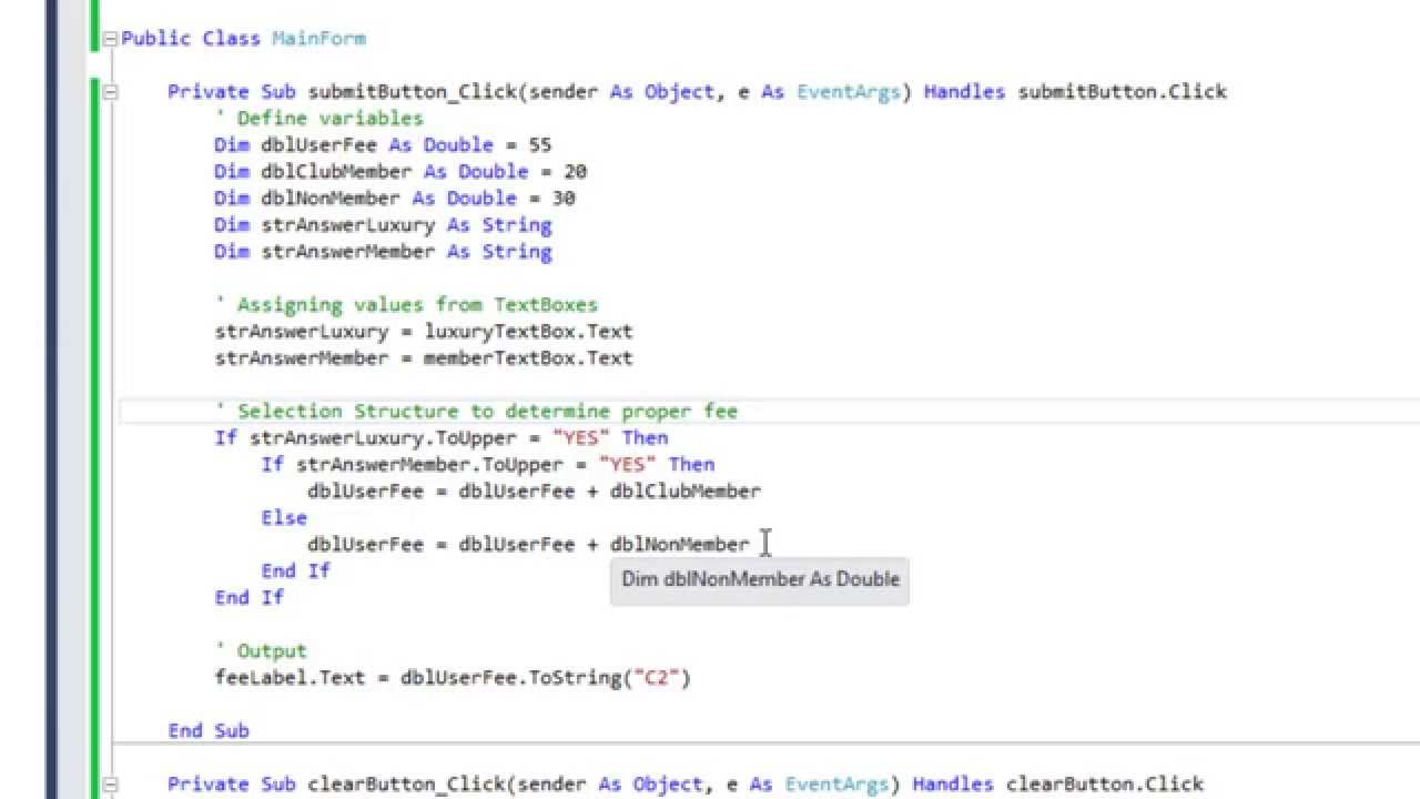 Visual Basic Nested Loops Example 1 Youtube Showing Nested For Loops