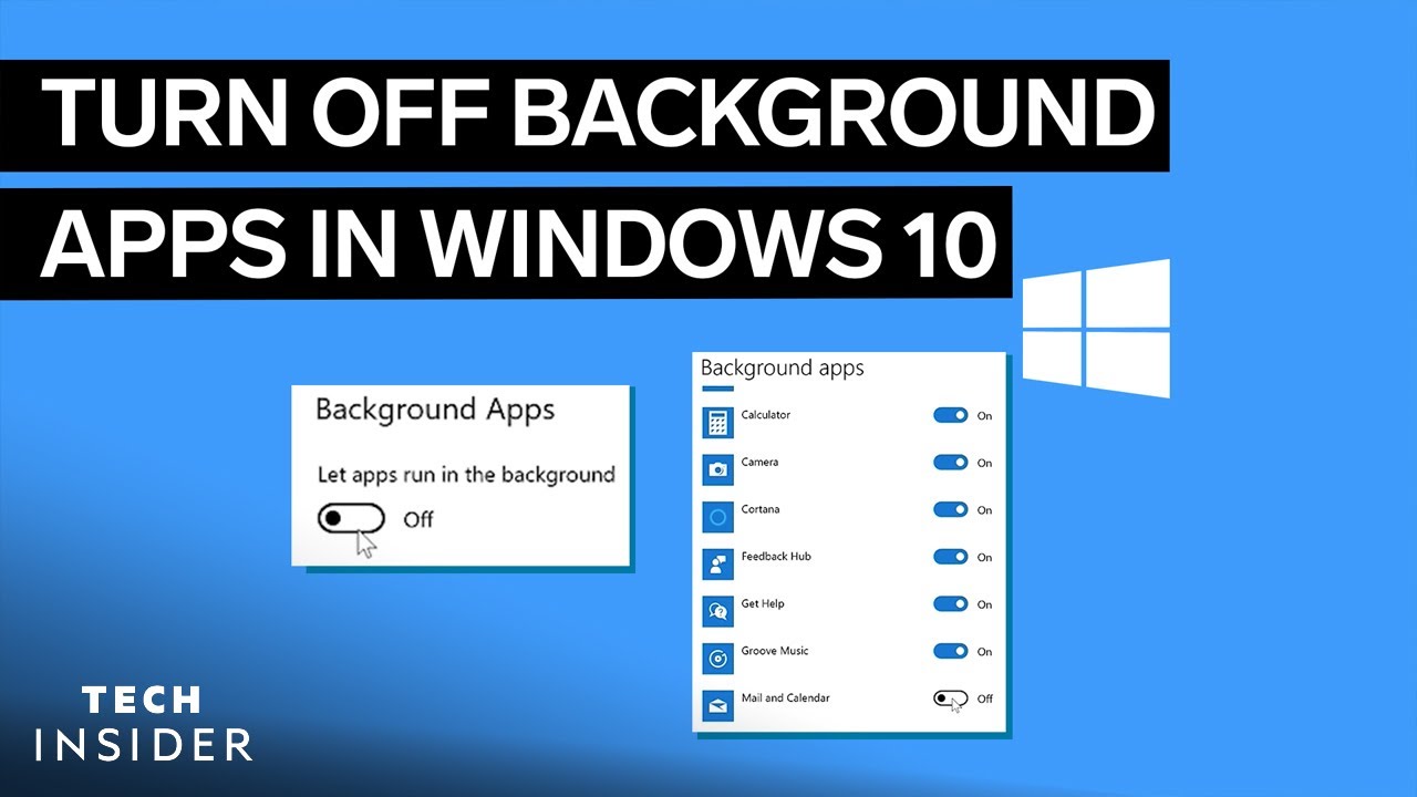 How To Turn Off Background Apps Windows 10