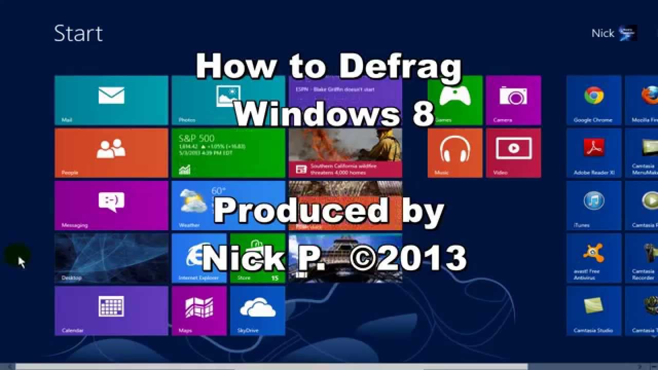 Where Is Defrag In Windows 8