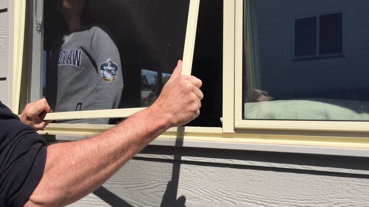How To Put Security Screen Back On Window