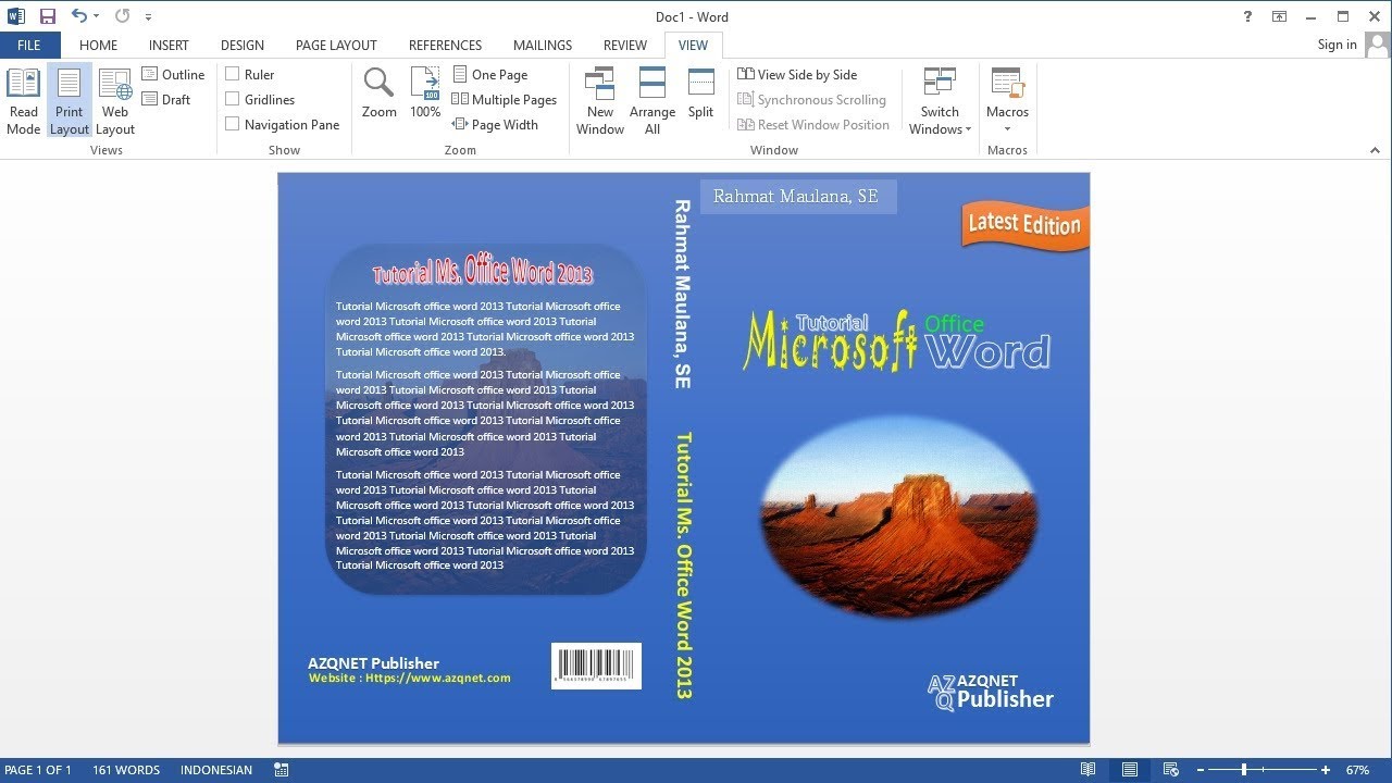 How To Create A Book Jacket On Microsoft Word