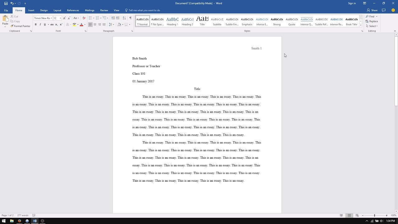 How To Write Essay On Microsoft Word