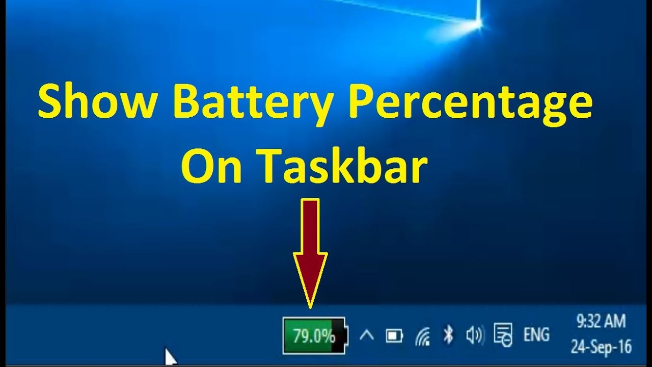 How To Show Battery Percentage On Windows 10