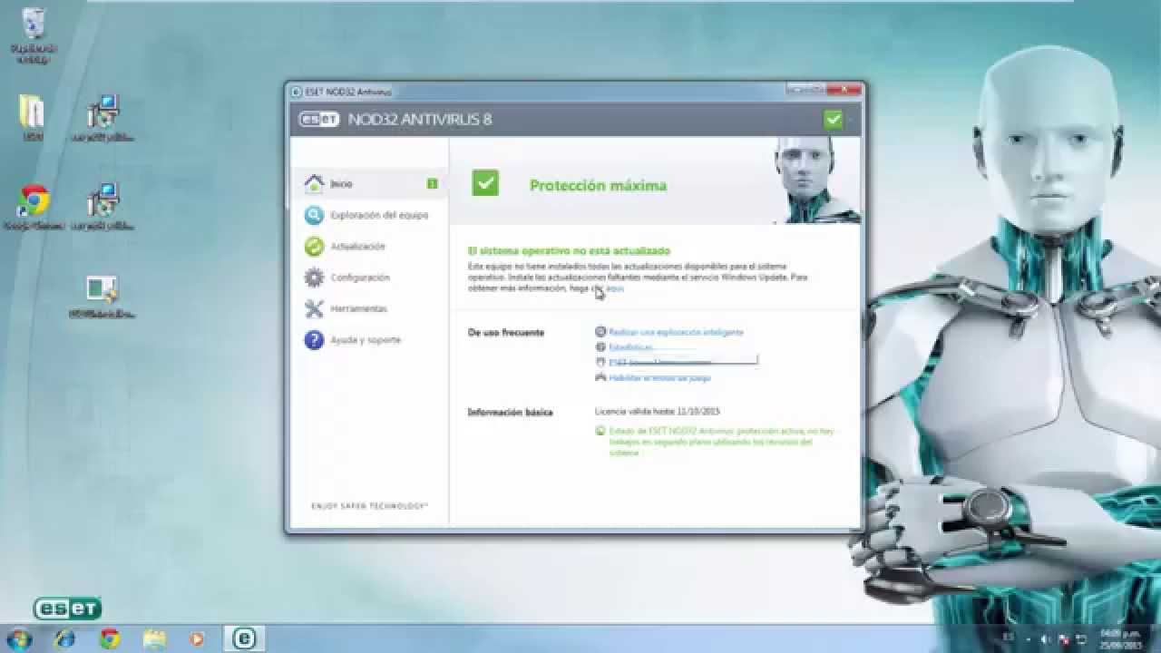 Actualizar Eset NOD32 Antivirus 8