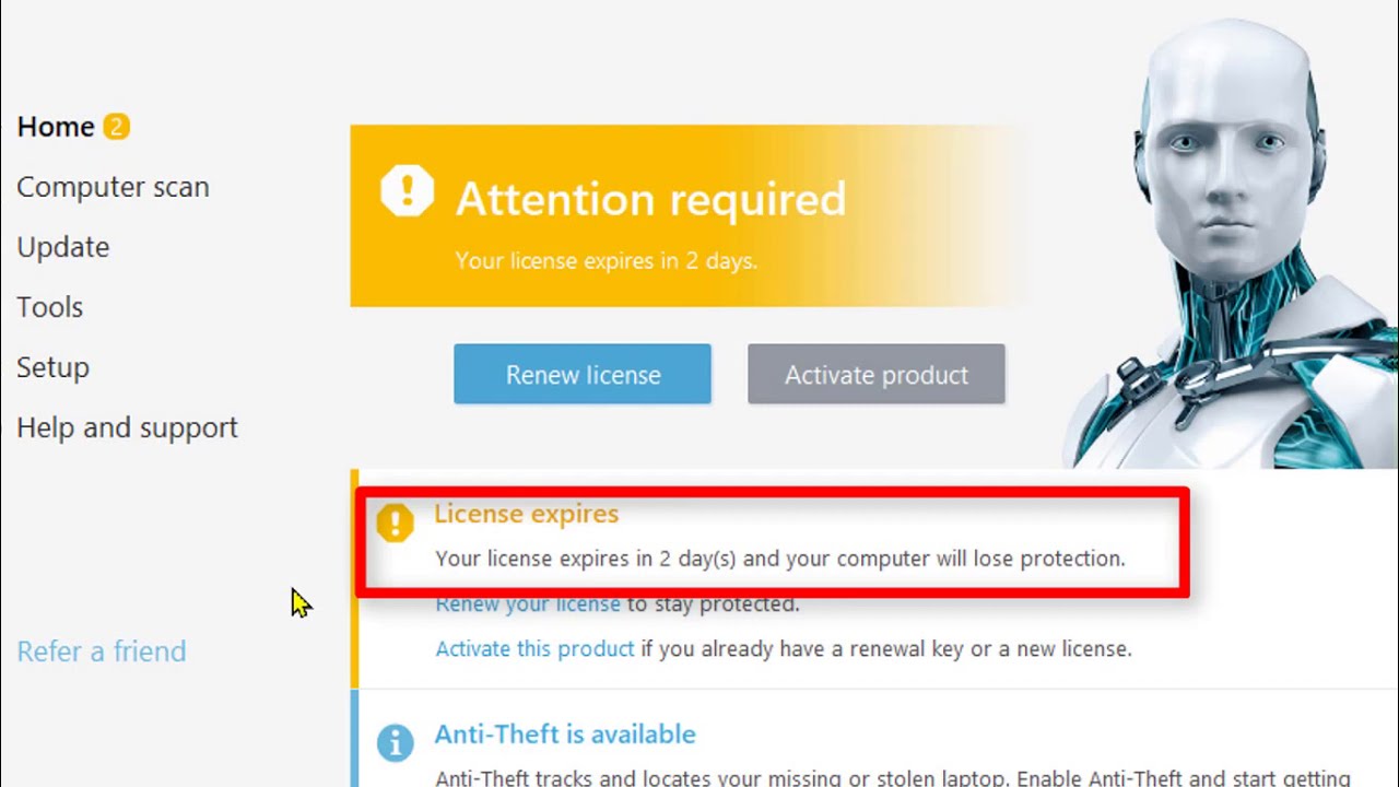 How To Renew Eset Antivirus License