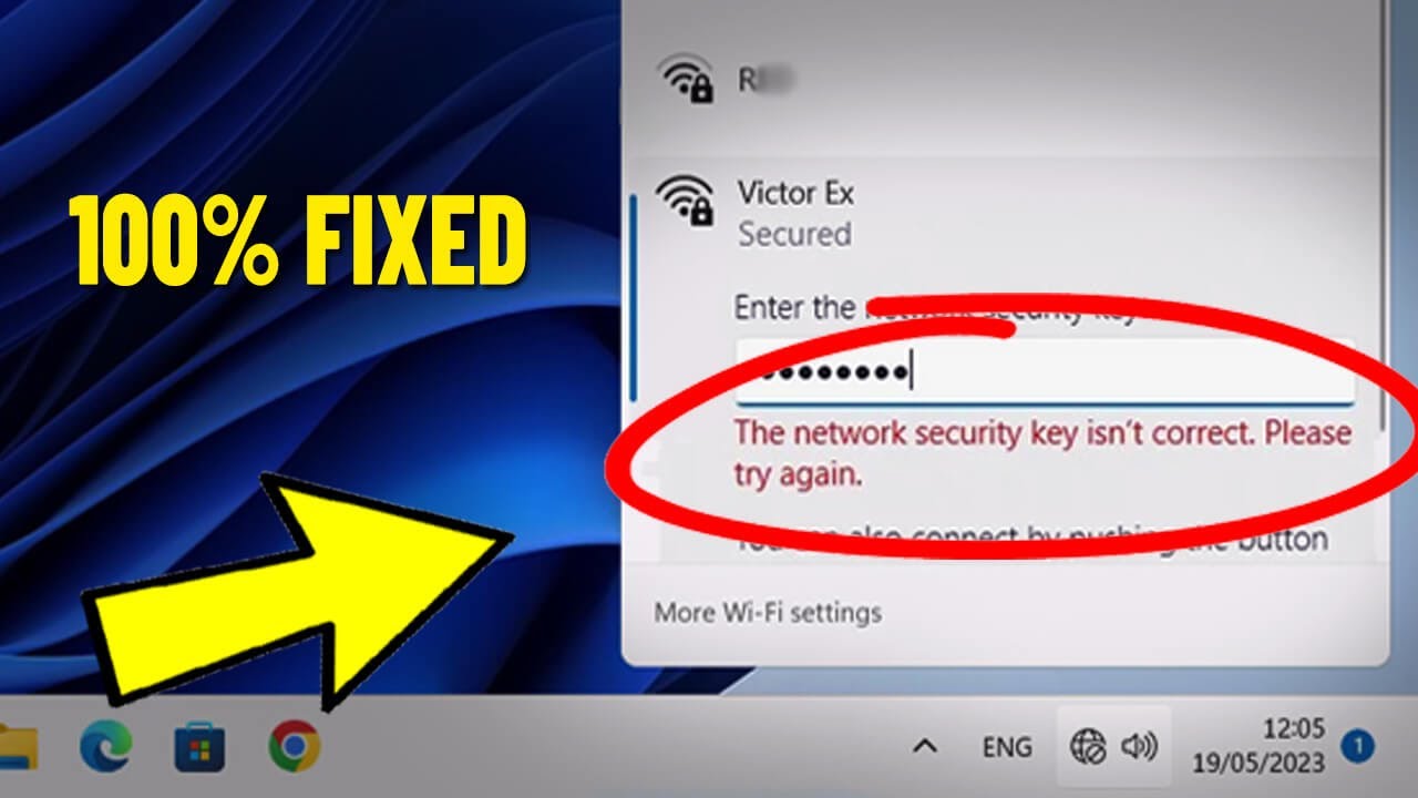 The Network Security Key Isn’t Correct