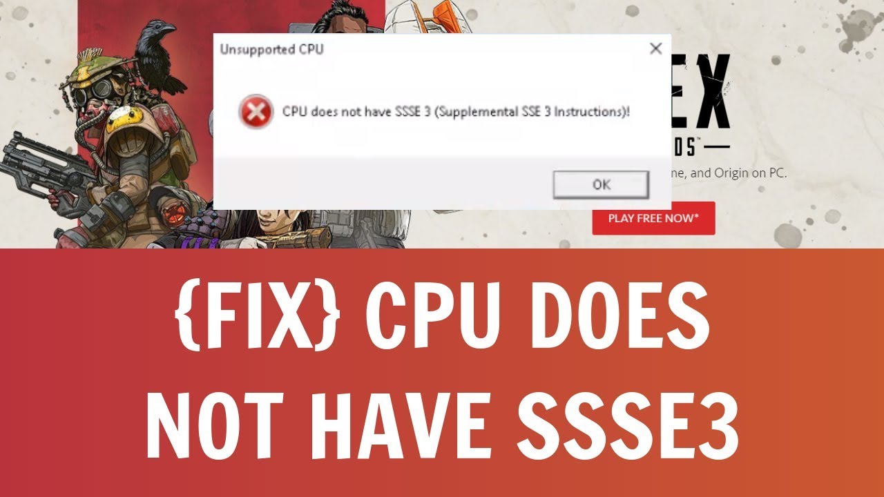 CPU Does Not Have SSSE3