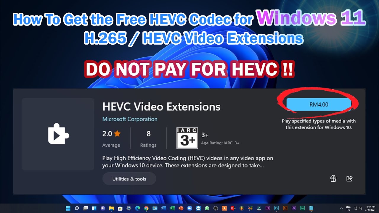 Hevc Video Extension Windows 11