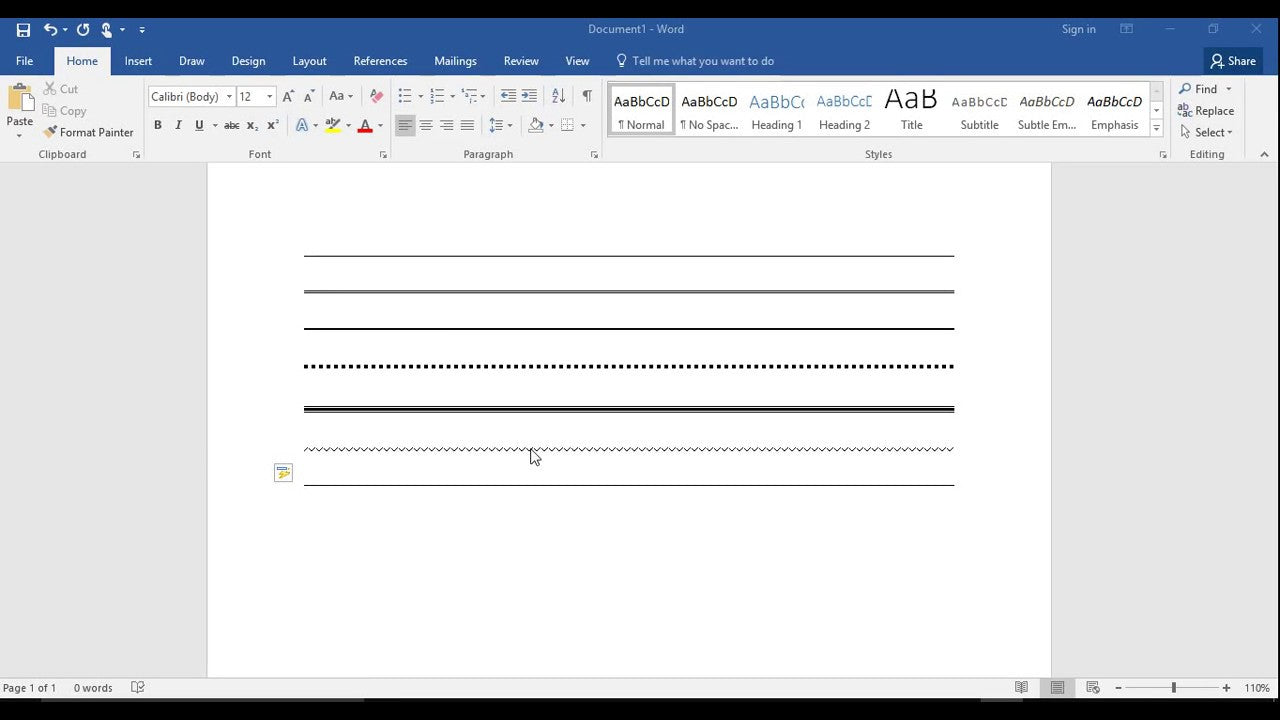 How To Draw Line In Ms Word Header